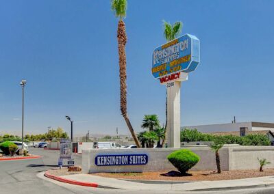 Kensington Suites | Short-Term Rentals Long-Term Living in Las Vegas | Community Entry and Monument Sign