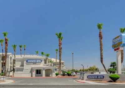 Kensington Suites | Short-Term Rentals Long-Term Living in Las Vegas | Community Entry and Monument Sign