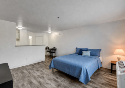 Kensington Suites | Short-Term Rentals Long-Term Living in Las Vegas | Living and Sleeping Area
