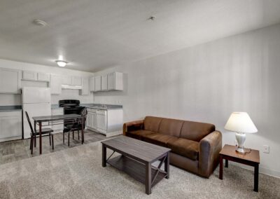 Kensington Suites | Short-Term Rentals Long-Term Living in Las Vegas | One Bedroom | Kitchen and Living Area